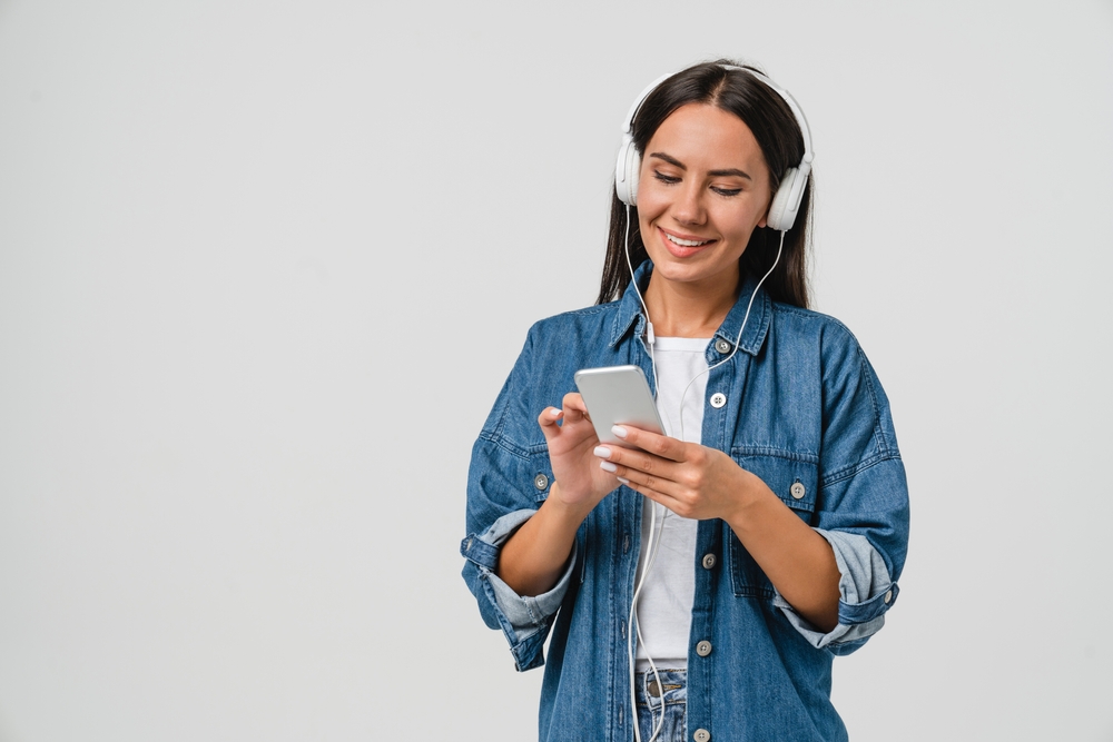 Woman listening to music