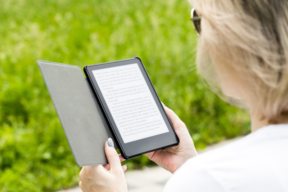Woman reading eBook