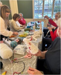 Women making a craft